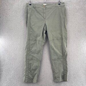 Chicos Jeans Womens 3 US 16 Green Twill Carpenter Skinny Leg Stretch Everyday